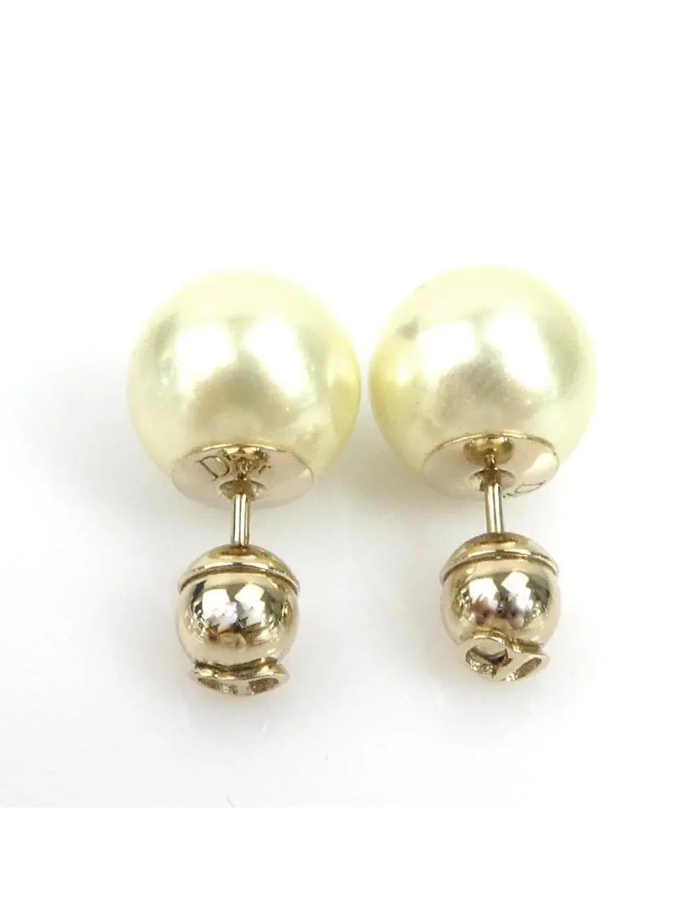 Auth Christian Dior Pierce Earrings #294114C24B